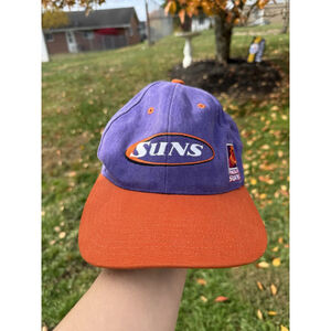 Vintage NWT Phoenix Suns Purple Strapback Cap Hat Twins Enterprise NBA Logo